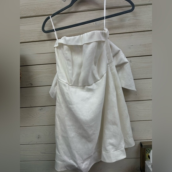 DISSH Aisle White Linen Back Bow Dress – Size 10 - Picture 3 of 11